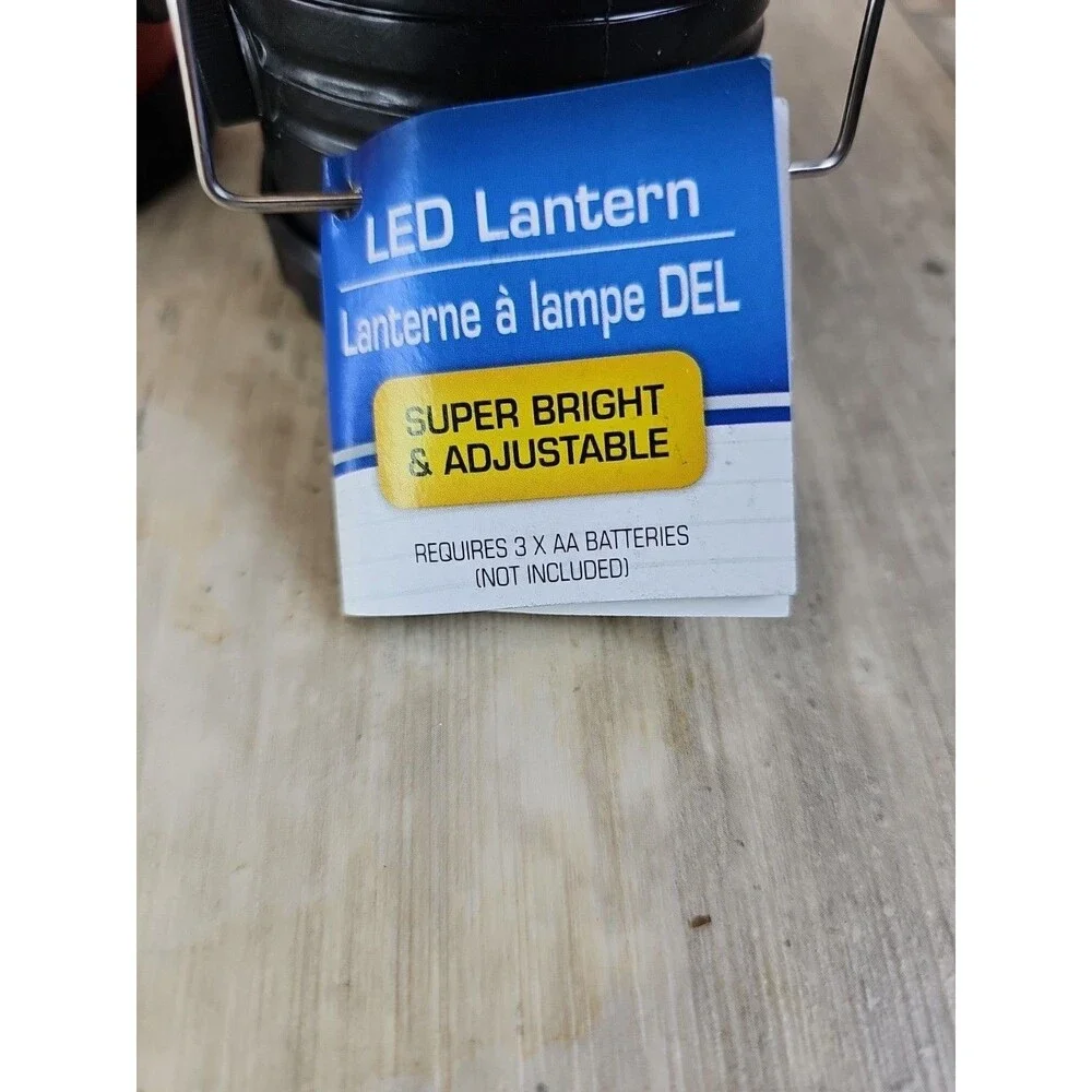 Lot of 3 Camping - Utility LED Lanterns AA Battery Powered, Red Blue Black New